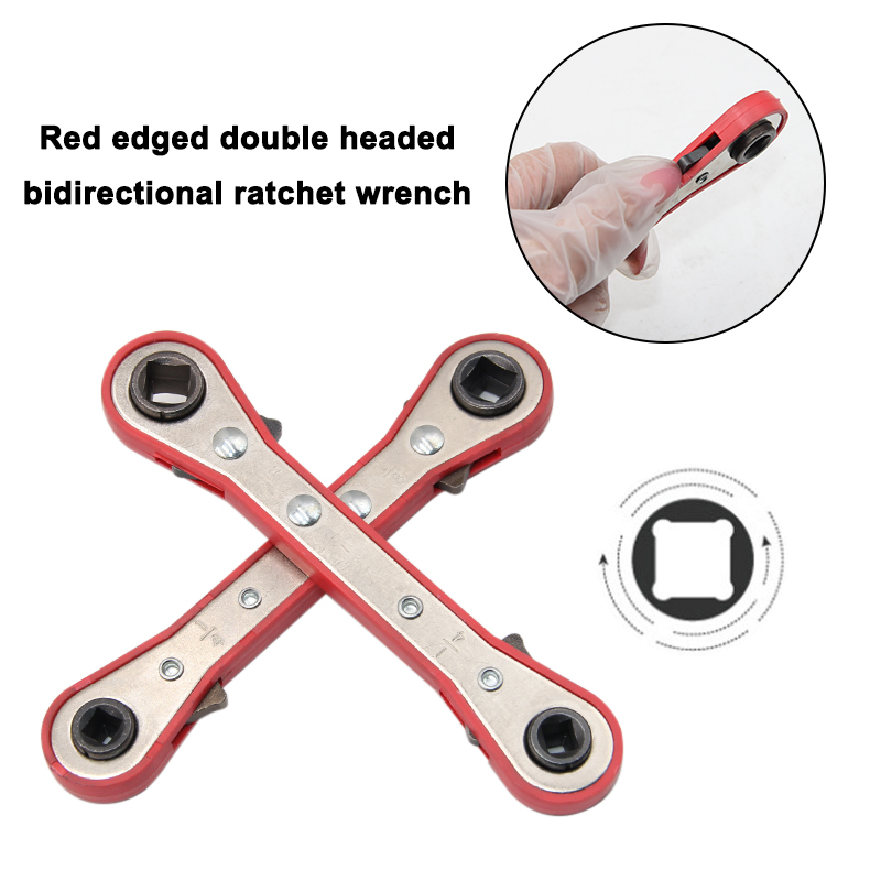 Pentalobe Screwdriver Set - Red Edge Doppelkopf-Ratschenschlüssel für Klimaanlagenventile, Kältetechnik-Wartung,